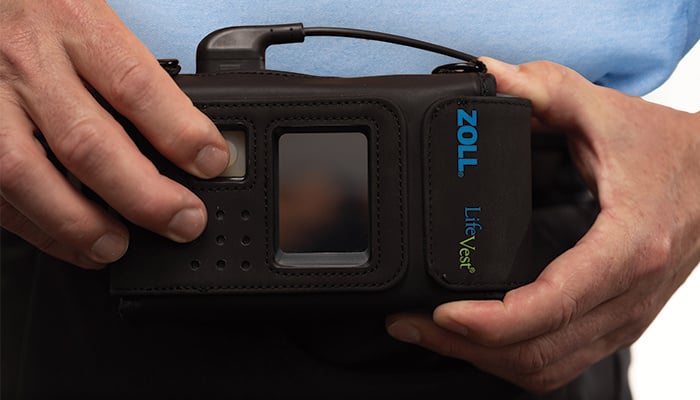 ZOLL LifeVest touch screen and response buttons