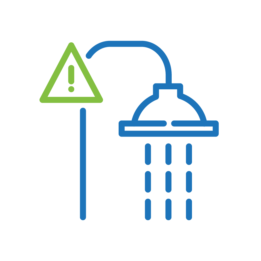 Only remove LifeVest for a short shower or bath icon