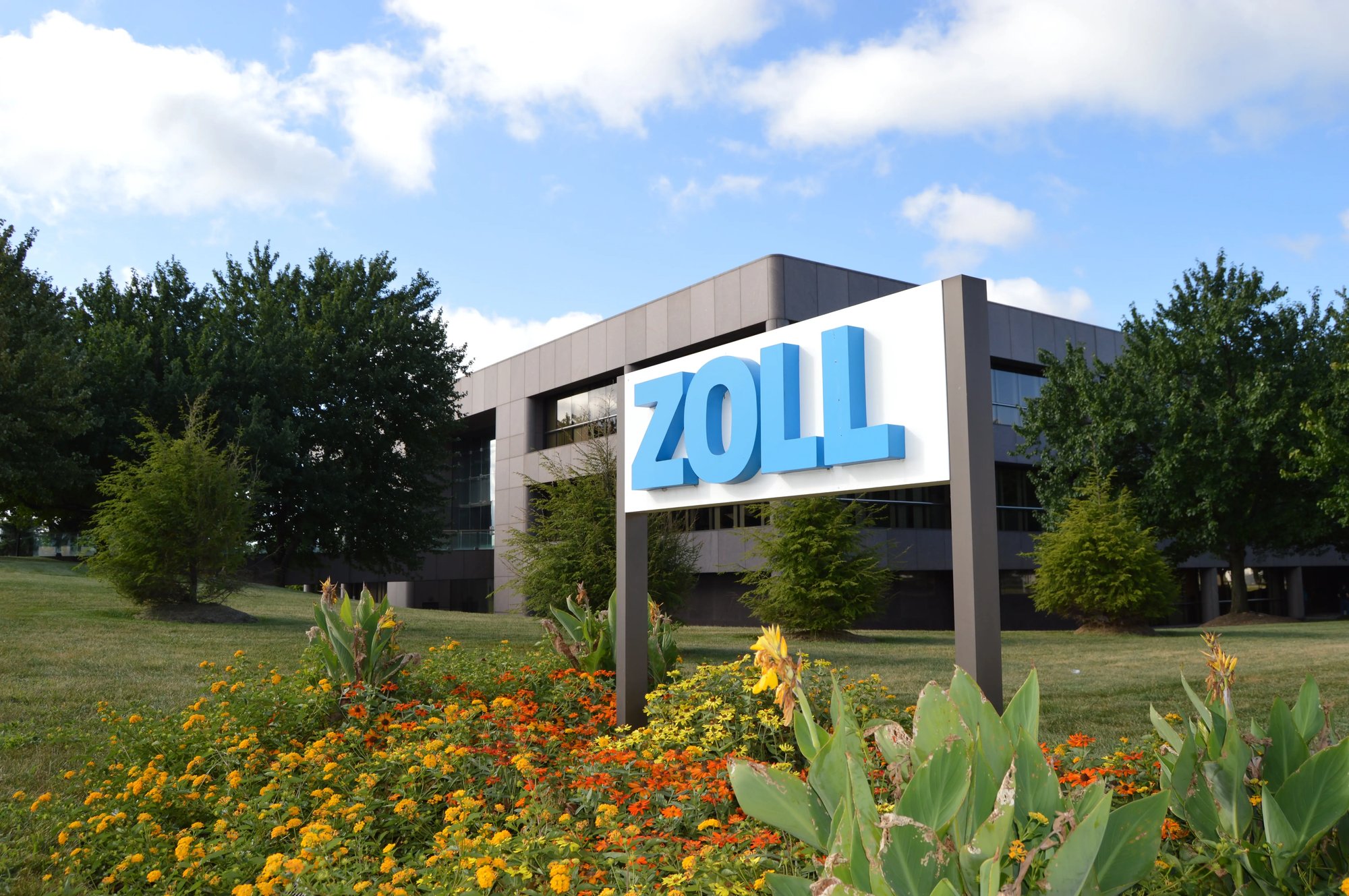 ZOLL sign outside of a ZOLL office building